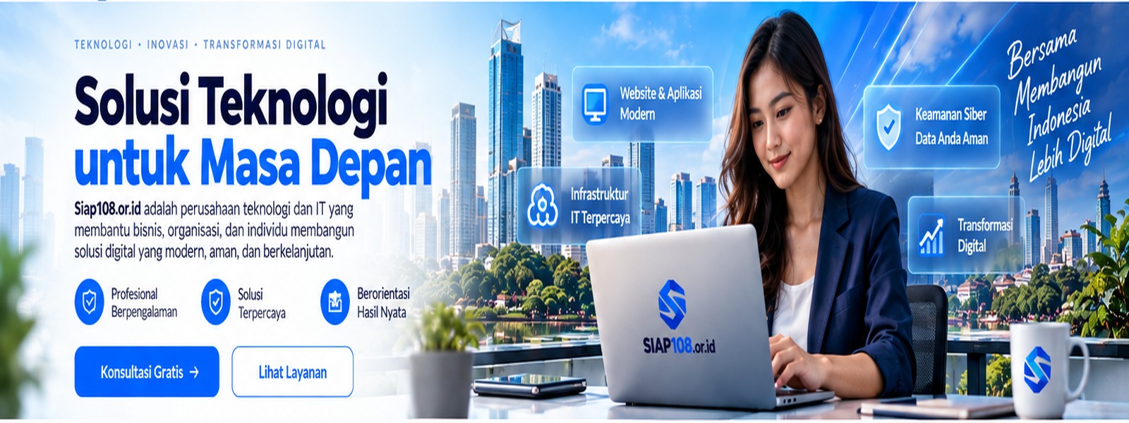 Banner SIAP108.or.id tentang teknologi dan solusi digital
